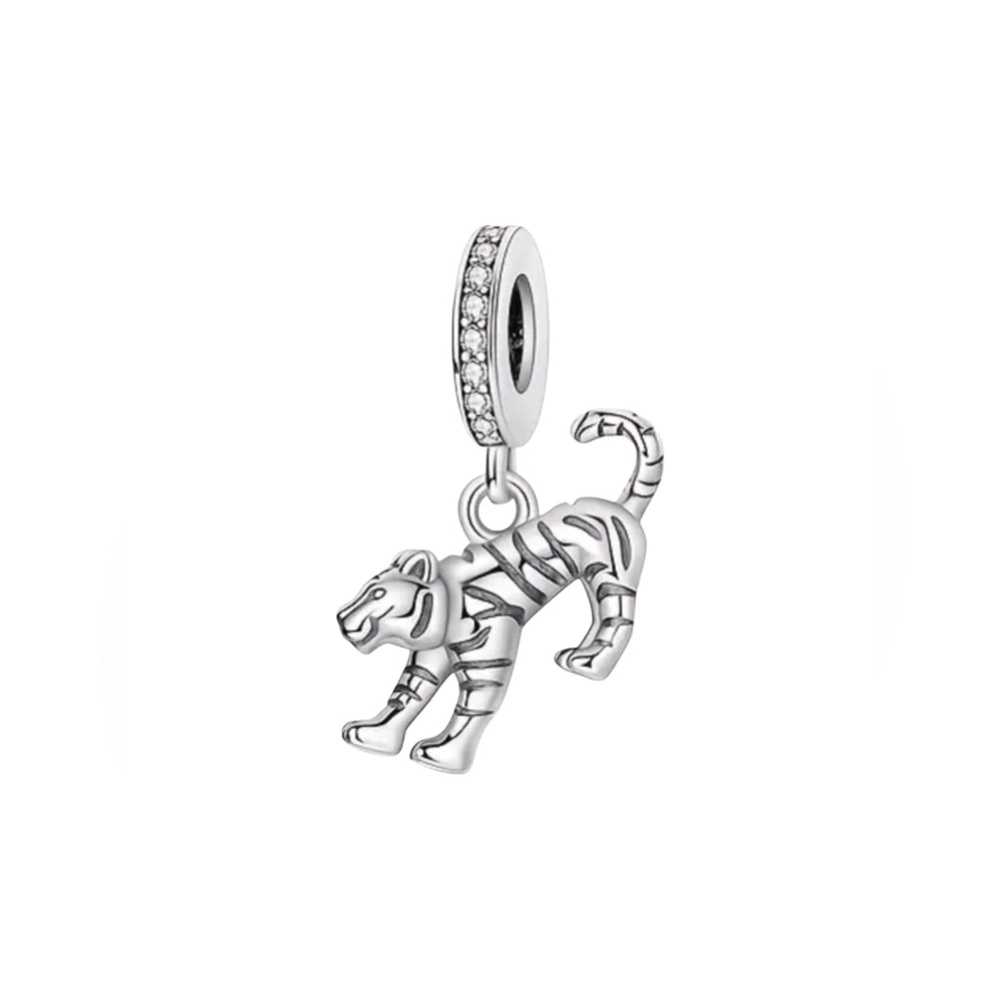 S925 Silver Zodiac Tiger Charm Pandora Style
